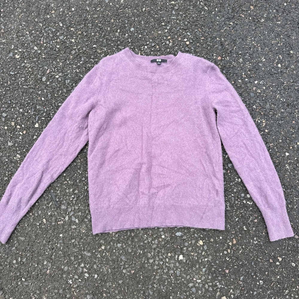 Uniqlo Jumper Size L Ladies‎ 100% Cashmere Heather Purple